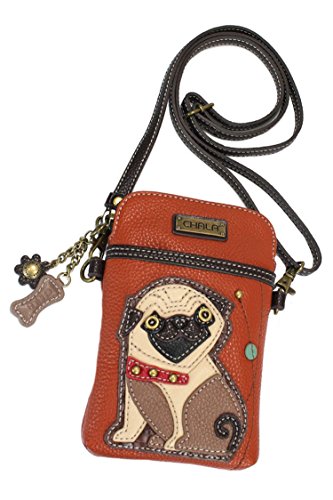 Chala Pug Cellphone Crossbody Handbag – Convertible Strap Pug Mom