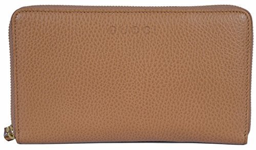 Gucci Women’s XL Textured Leather Zip Around Travel Clutch Wallet (Whisky Beige)