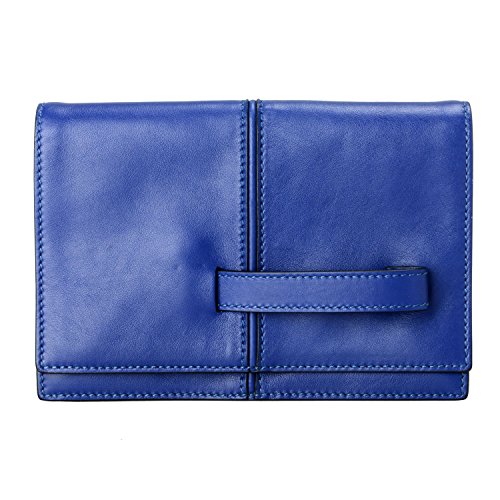 Valentino Garavani Women’s Blue 100% Leather Clutch Handbag Bag