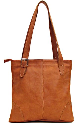 Floto Tavoli Shoulder Bag in Saddle Brown Italian Calfskin Leather