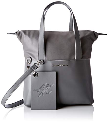 Armani Exchange Small Shopping Bag, Women’s Shoulder Grey (Grey Goose), 29.0×12.0x44.0 cm (B x H T)