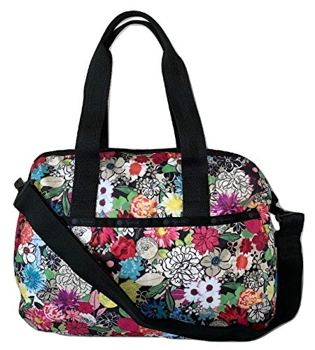 LeSportsac Sunlight Floral Harper Convertible Crossbody & Top Handle Tote Handbag/Carry-on, Style 3356/Color E141
