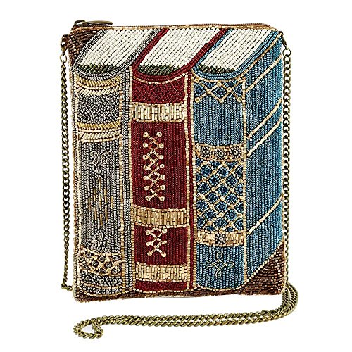 MARY FRANCES Best Seller Beaded Books Mini Crossbody Handbag