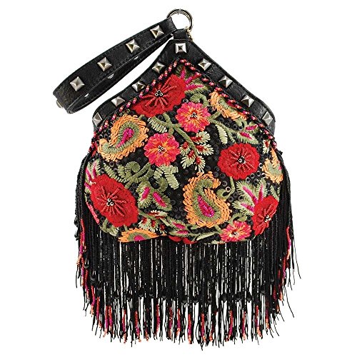 MARY FRANCES Bohemian Groove Embellished Wristlet Handbag