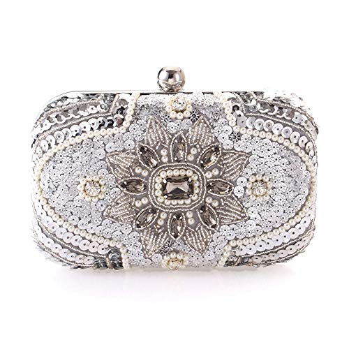 RMXMY Europe and The United States Popular high-end Atmospheric Diamond Beaded Beaded Embroidered Clutch Bag Fashion Personality Temperament Ladies Bag