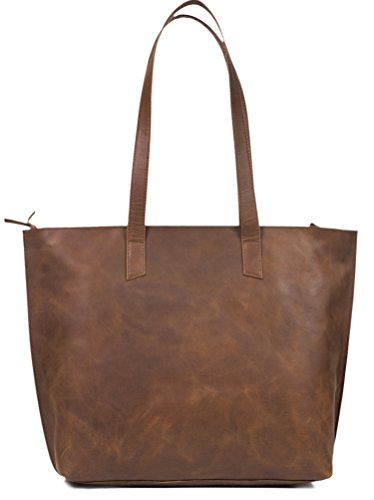 Women’s Genuine Full Grain Thick Buffalo Vintage Leather Tote Bag Purse – Best Quality Shoulder Travel Handbag – The Aartisan