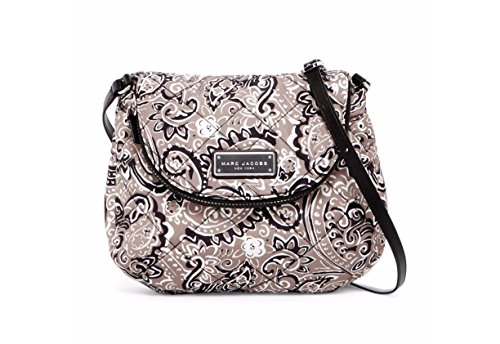 Marc Jacobs Quilted Paisley Gray Multi Nylon Crossbody Shoulder Bag