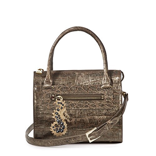 Eric Javits Luxury Fashion Designer Women’s Handbag – Dragon Lady – Pewter