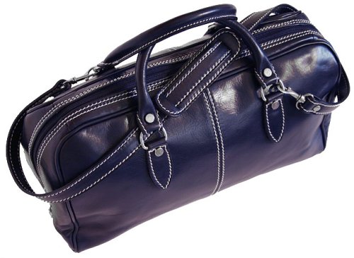 Floto Venezia Mini in Blu Leather – unisex handbag, purse, luggage