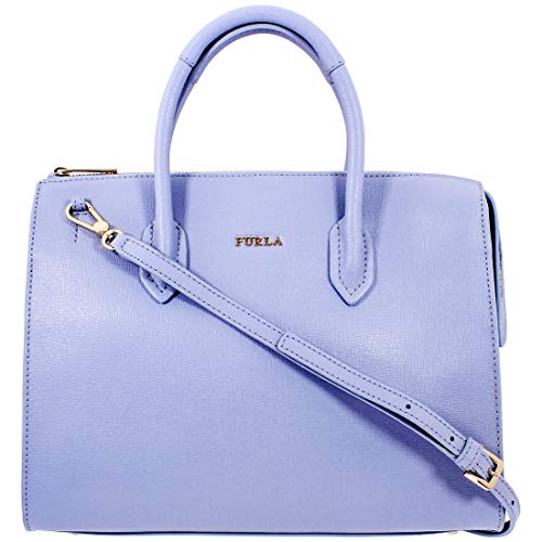 Furla Pin Ladies Medium Blue Leather Satchel Bag 1008777