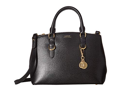 Ralph Lauren Spring 19 Top Handle Bag With Sling, Leather, Black