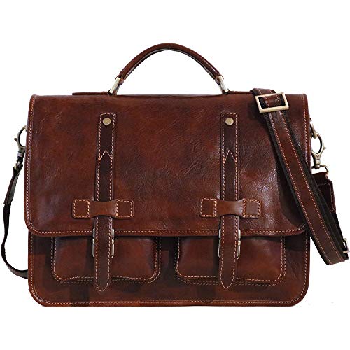 Cenzo Leather Backpack Messenger Bag Briefcase