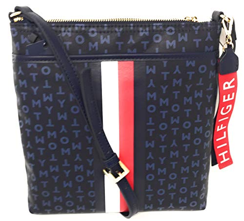 Tommy Hilfiger Womens Roma North/South Crossbody Coated Canvas