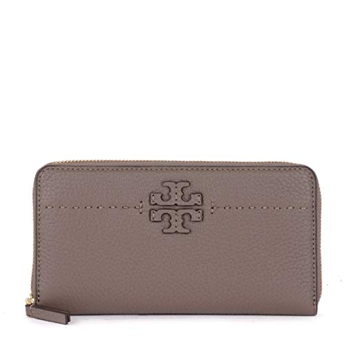 Tory Burch McGraw Continental Wallet – Silver Maple