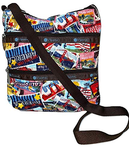 LeSportsac Classic Kylie Crossbody Bag, Exclusive American Stamp Print, Style 3244, Color K547