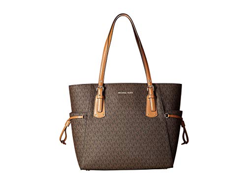 MICHAEL Michael Kors Voyager Logo Faux-Leather Tote (Brown)
