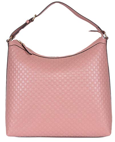Gucci Women’s Micro GG Guccissima Leather Hobo Handbag (449732/Soft Pink)