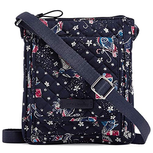 Vera Bradley Iconic RFID Mini Hipster in Holiday Owls, Signature Cotton