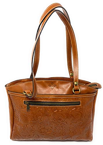 Patricia Nash Poppy Tote Tooled Leather Handbag Purse