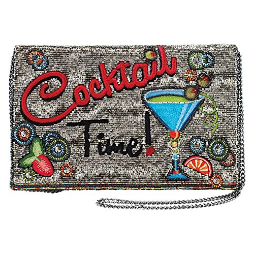 MARY FRANCES Cocktail Time Beaded and Embroidered Crossbody Clutch