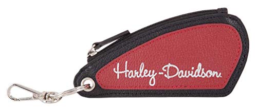 Harley-Davidson Women’s Gas Tank Leather Coin Purse, Shiny Nickel HDWWA11593