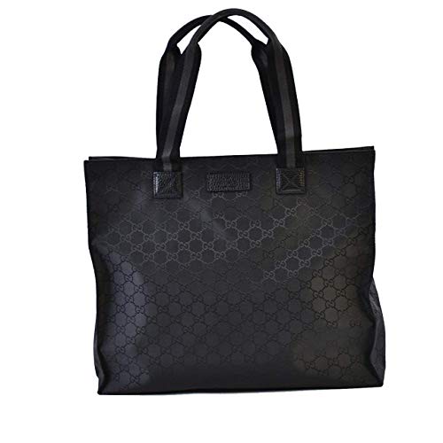 Gucci Unisex Black GG Nylon Canvas Web Viaggio Collection Tote Bag 449178