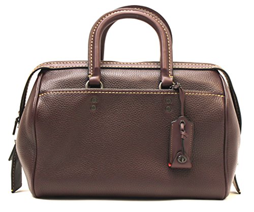 Coach Glove Tanned Pebbled Rogue Satchel 1941 Collection (Oxblood)