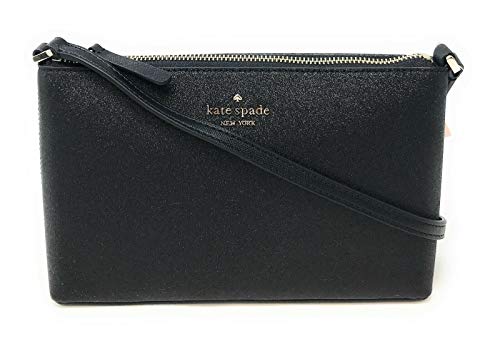 Kate Spade New York Joeley Glitter Zip Top Crossbody Bag Black
