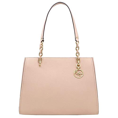 MICHAEL KORS SAFFIANO LEATHER SOFIA LARGE TOTE BAG IN BALLET