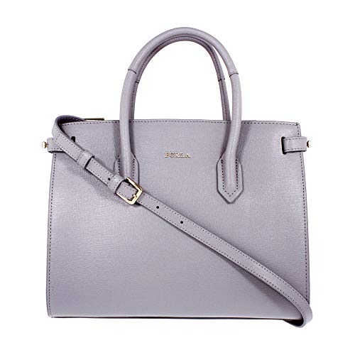 Furla Pin Ladies Small Gray Onice Leather Tote 984315