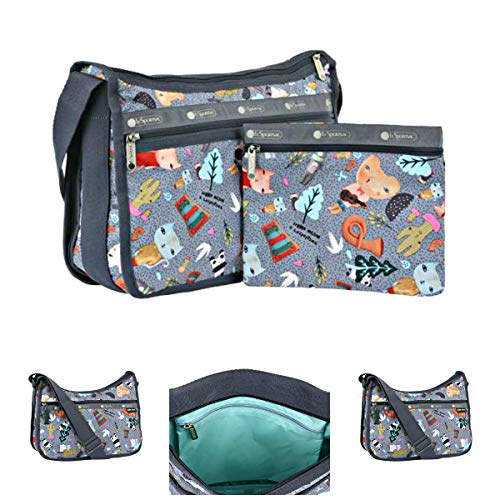 LeSportsac Donna Wilson Singing In The Woods Classic Hobo Bag + Cosmetic Bag, Style 7520/Color G372