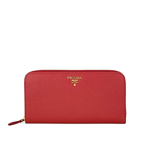 Prada Women’s Saffiano Leather Wallet Red