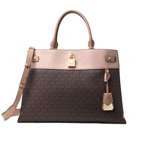 MICHAEL Michael Kors Gramercy Large Satchel Brown/Soft Pink/Fawn One Size