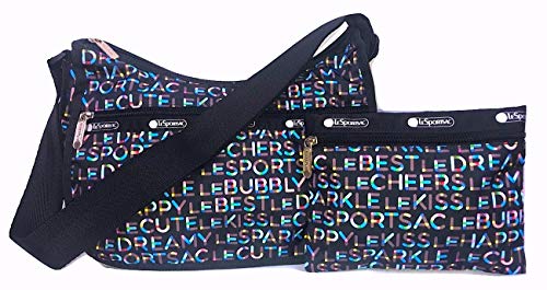 LeSportsac LeCutest Classic Hobo Crossbody Handbag + Cosmetic Bag, Style 7520/Color F091
