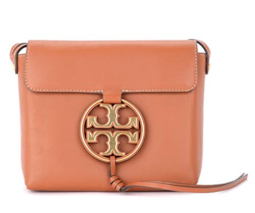 Tory Burch Tory Burch Miller Shoulder Bag In Brown Leather With Maxi Gold Logo Brown
