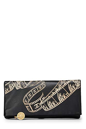 CHANEL Limited Edition Black Cannes Cinema Fold Over Clutch (Pre-Owned)