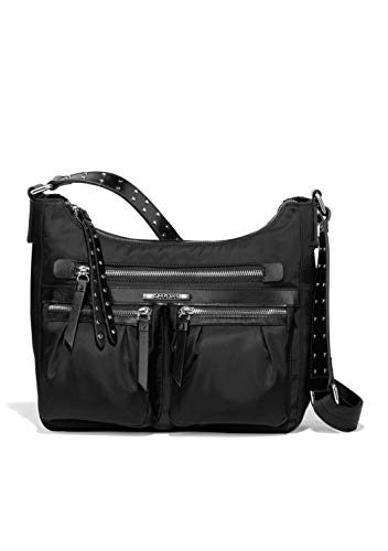 Brighton Austin Crossbody Hobo Bag – Black [10.25″ H x 12″ W x 4.5″ D]