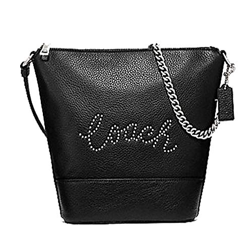 Coach Small Paxton Duffle With Studded Coach Script Black
