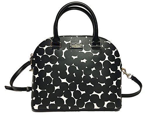 Kate Spade New York Carli Grove Street Splodge Dot Leather Handbag in Black/Cream