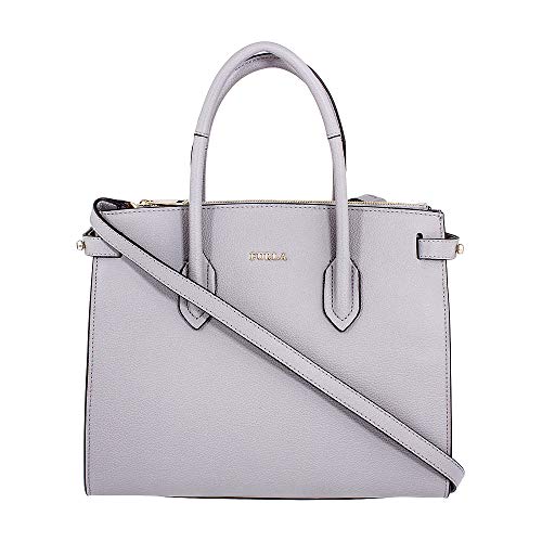 Furla Pin Ladies Small Gray Onice Leather Tote 977682