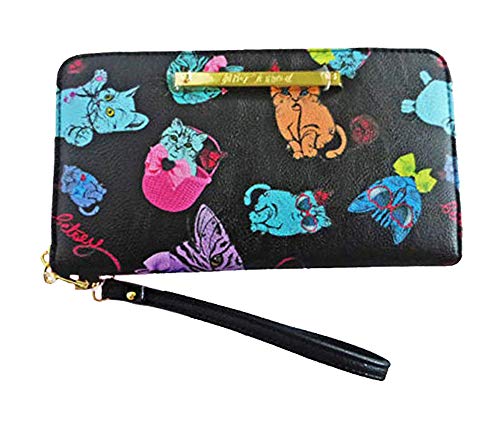 Betsey Johnson Colorful Playful Cats Wristlet Wallet | 8 X 5 in