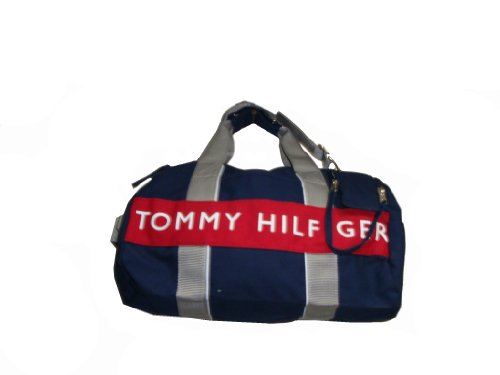 Tommy Hilfiger Duffle Bag/Carry-On, Small, Navy/White/Red/Gray