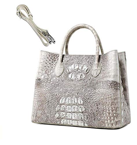 EEKUY Women’s Leather Bag, Crocodile Handbag Shoulder Bag Alligator Luxury Purse Banquet Clutch Bag Perfect Ladies Gift 13.6 × 10.4 × 5.8 Inches, Gift Box