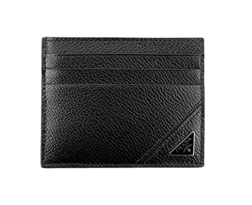 Prada Micro-grain Leather Card Case Holder, Nero (Black) 2MC223