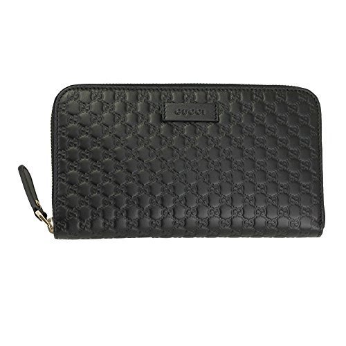 Gucci Micro Guccissima Black Leather Long Wallet 449391 Bmj1g 1000