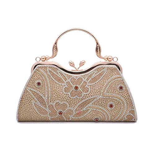 GUODLIN Diamond-Studded Shine Clutch Women’s Dinner Package European and American Style Evening Handbag