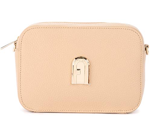 Furla Furla Sleek Mini Shoulder Bag In Sand-colored Leather With Shoulder Strap Beige