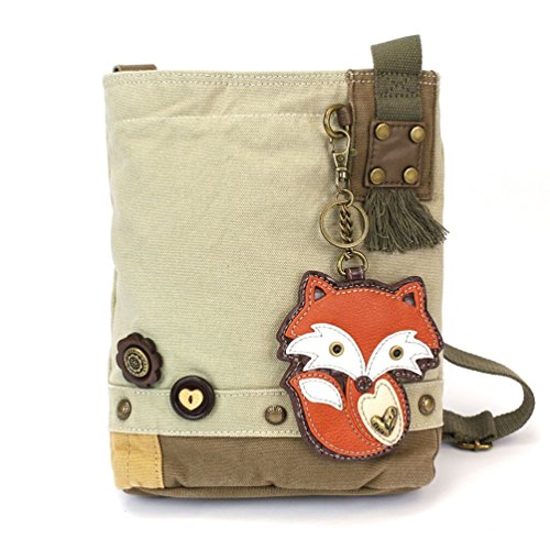 Chala Patch Cross-Body Women Handbag, Canvas Messenger Bag – Fox – Sand