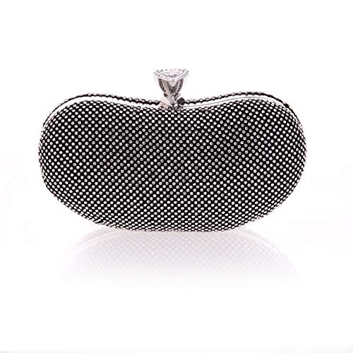 Carrier-Bag Lady Selection of European and American Fashion Handbags Tide Bag Diamond Dinner Exotic Technology Package Will Package Black 20.5 6 9CM Handbag